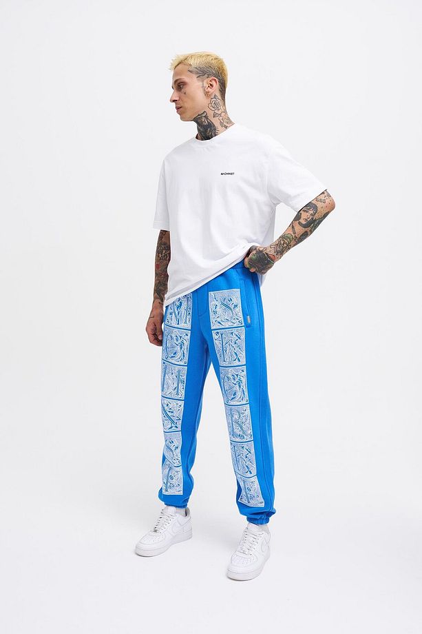 Erkek Baskılı Jogger Oversize Saks Eşofman Altı - 4