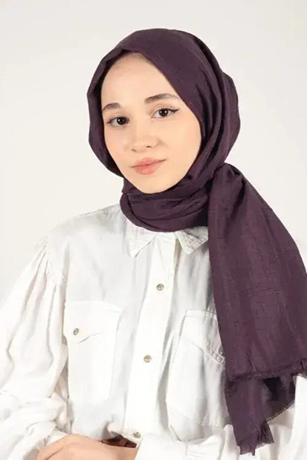 Bambu Kraş Şal - Mor - 3