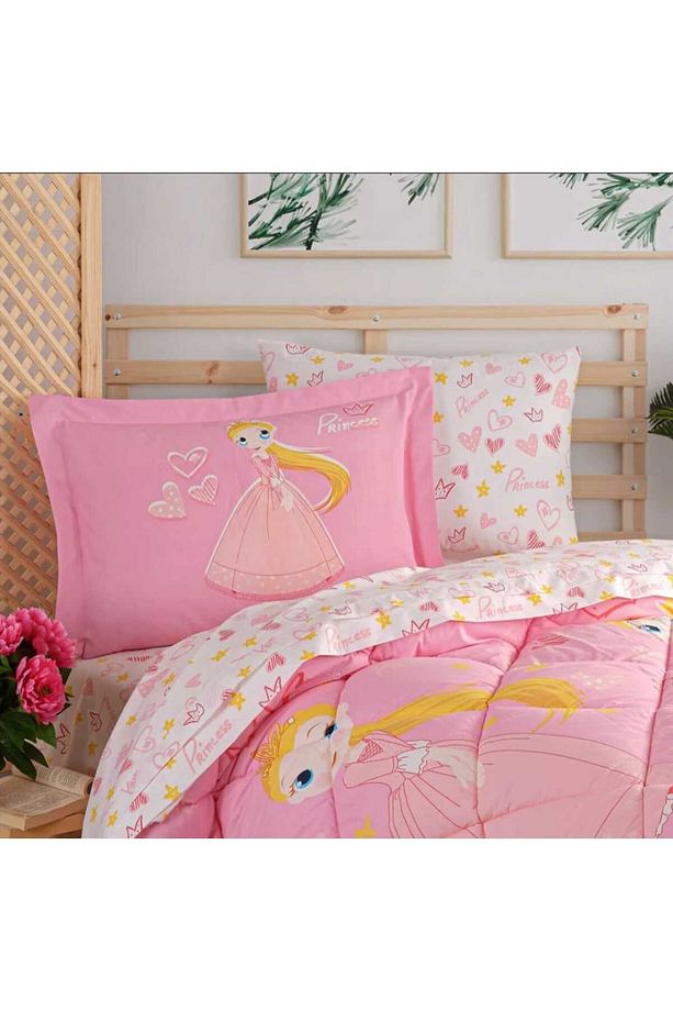 Prenses Pembe - Poplin Studio Tek Kişilik Uyku Seti - 2