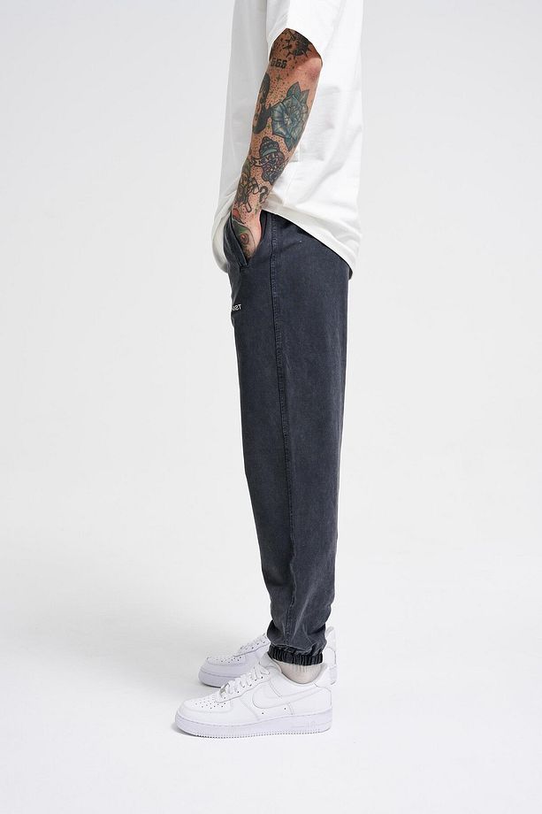 Relaxed Yıkamalı Luxury Basic Jogger Eşofman Altı Antrasit - 4