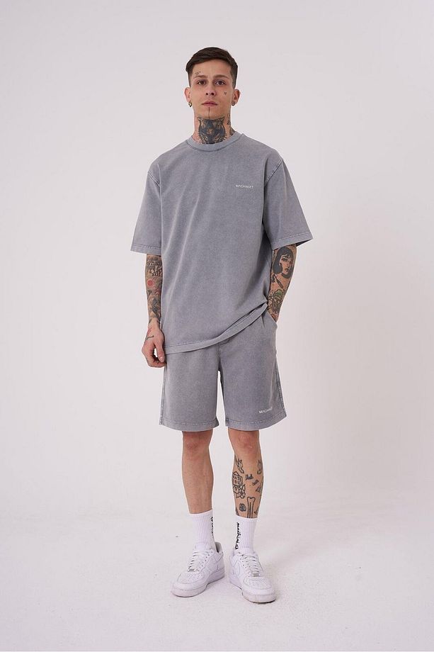 Erkek Luxury Yıkamalı Basic Relaxed Ghost Tişört - 3