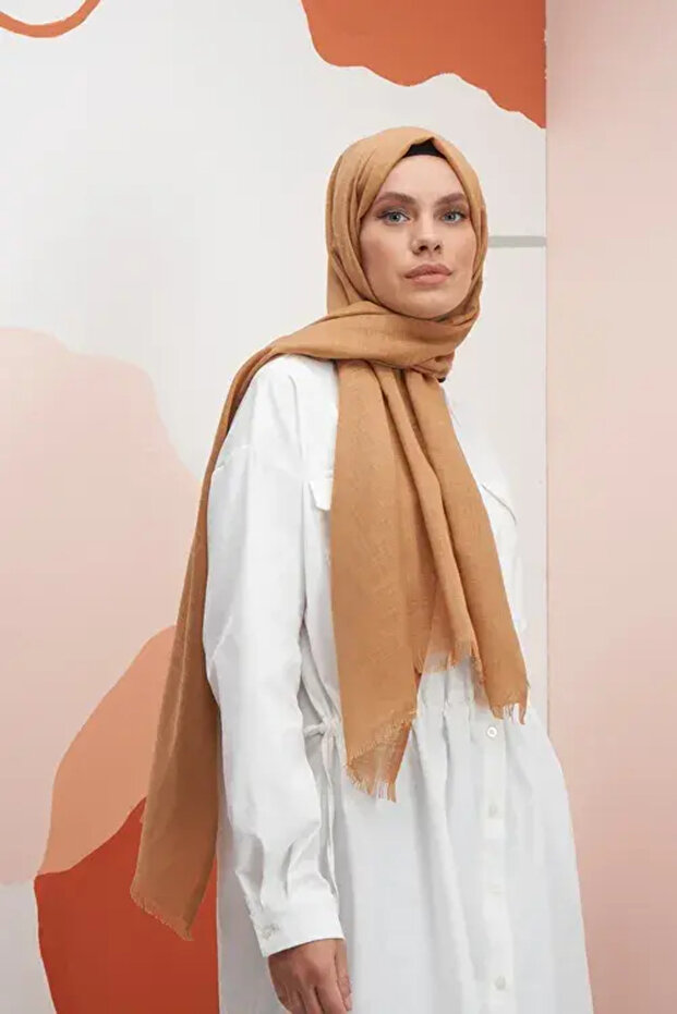 Tuğba Balarısı Linen Voile Shawl - Honeycomb