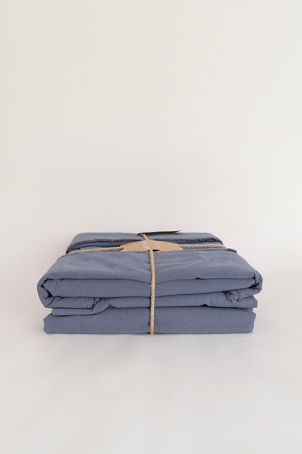 Boho Sade Natural Gri % 100 Pamuk Nevresim Takımı Tek Kişilik 100 X 200 7035A - 3