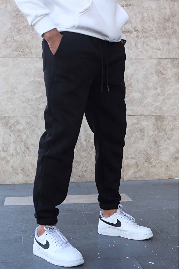 Siyah Şardonlu Basic Erkek Eşofman Altı 5482 - 2