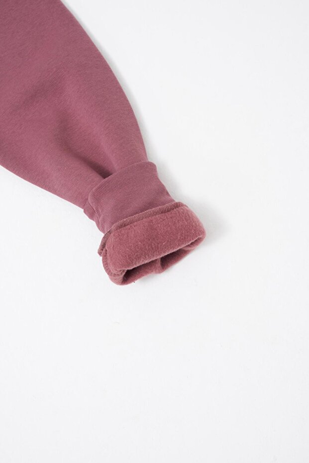 Erkek Bisiklet Yaka Basic Regular Mürdüm Sweatshirt - 8