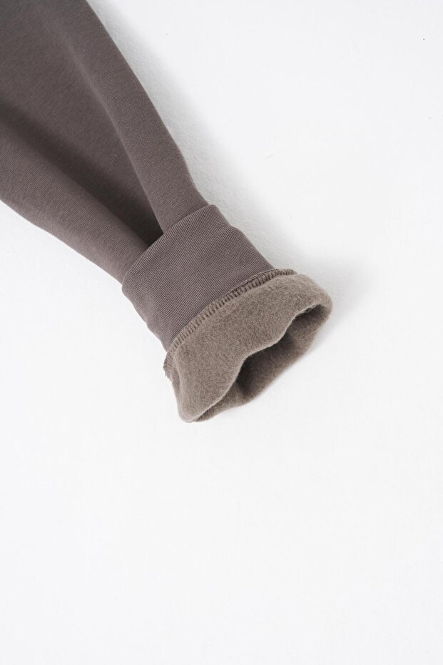 Erkek Basic Kapüşonlu Oversize Duman Sweatshirt - 7