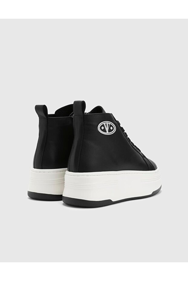 Rex Hakiki Deri Kadın Siyah Bot - 4