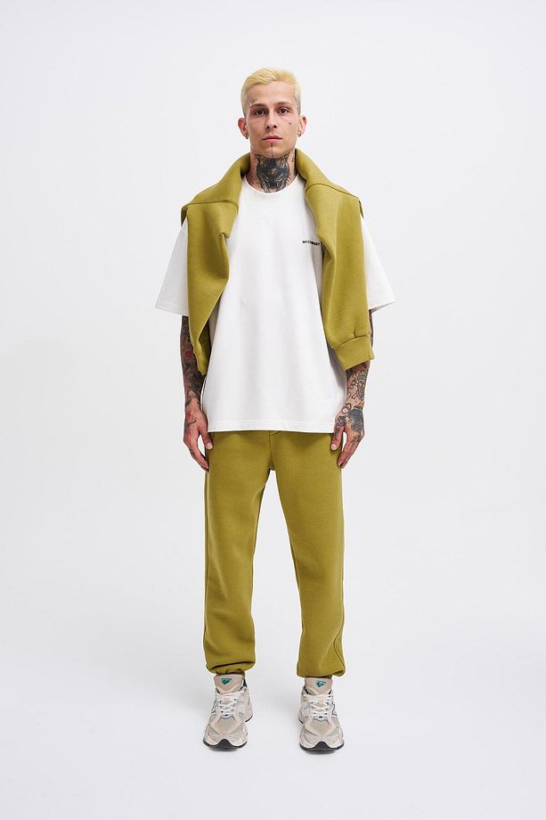 Erkek Basic Jogger Relaxed Yeşil Eşofman Altı - 3