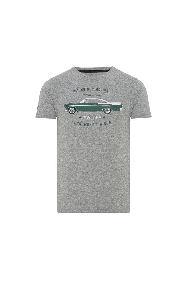 Thru Men's Gray T-Shirt Men's T-Shirt Rfthru23