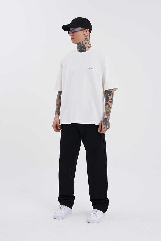 Erkek Relaxed Baggy Jean Siyah Pantolon - 4