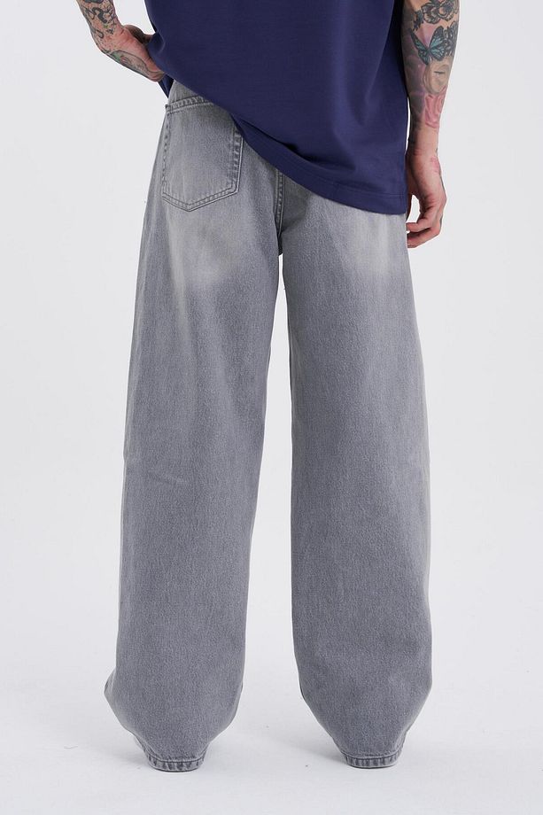 Erkek Oversize Baggy Jean Ghost - 4