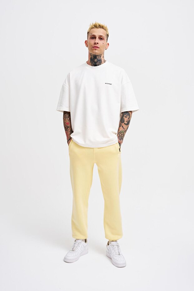 Erkek Jogger Regular Sarı Eşofman Altı - 5