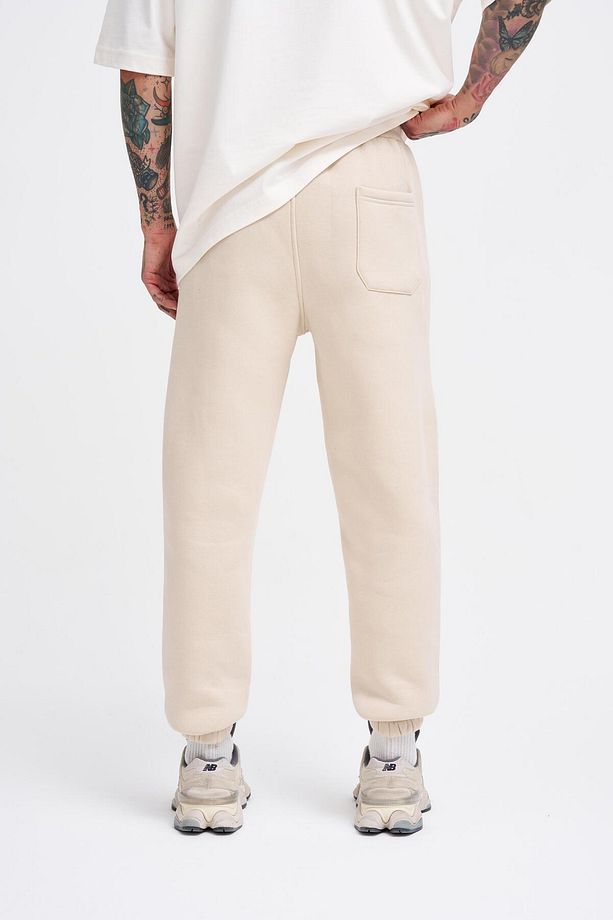 Erkek Basic Jogger Relaxed Açık Bej Eşofman Altı - 5