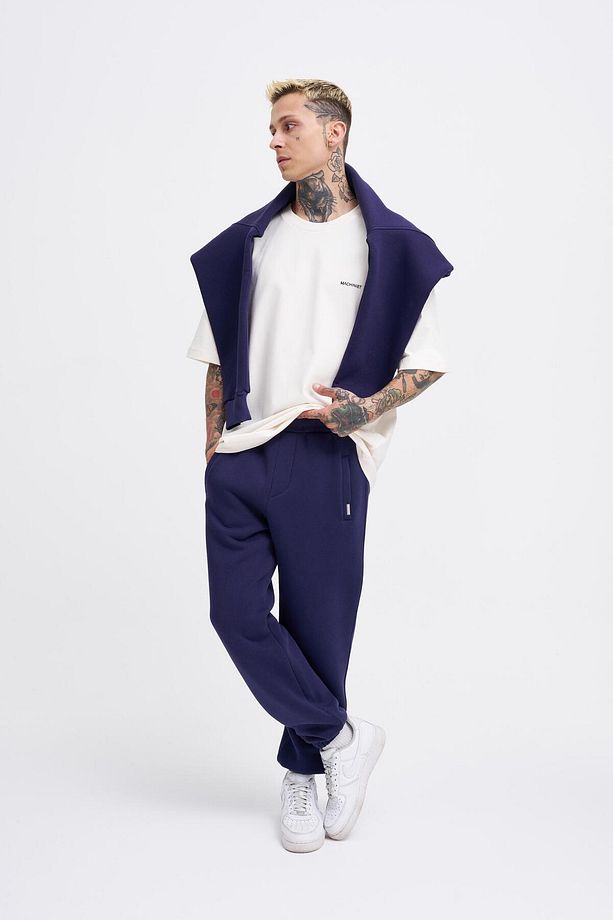 Erkek Basic Jogger Relaxed Lacivert Eşofman Altı - 5