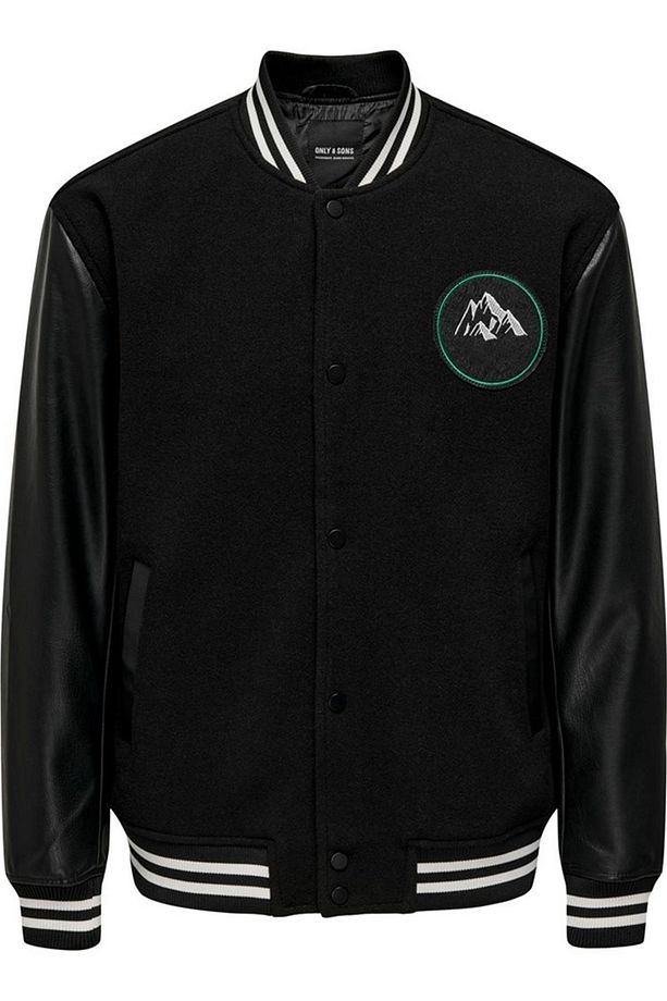 Onsjason Varsıty Jacket Otw Siyah - 1
