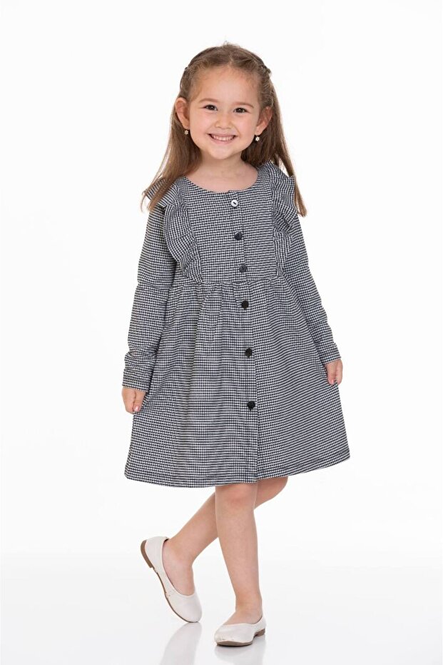 Düğmeli Elbise - 1