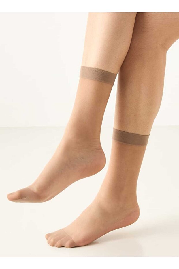 جوارب طويلة حتى الكاحل مع حزام خصر مطاطي - 1