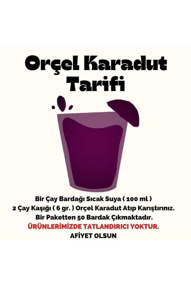 Karadut Aromalı Içecek Tozu Oralet Çay 300gr x 2 Adet - 2