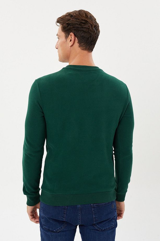 Kadife Selanik Basic V Yaka Sweatshirt- KS-1401 - 5