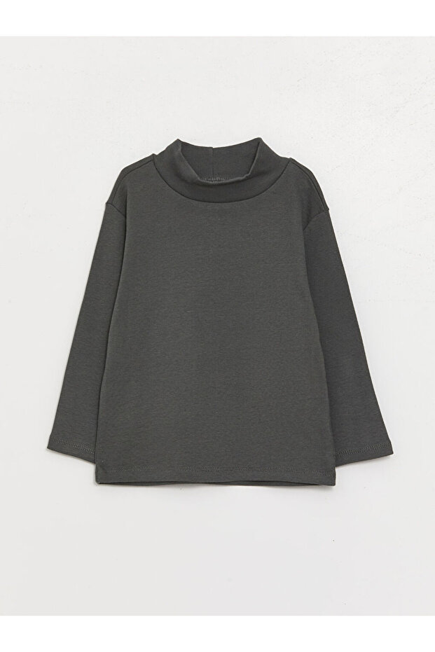 Turtleneck Long Sleeve Basic Baby Boy T-Shirt