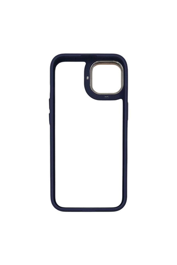 iPhone 13 Compatible Nt-N027 Luxury Back Protection Case with Protruding Camera Part - Blue Dark - 2