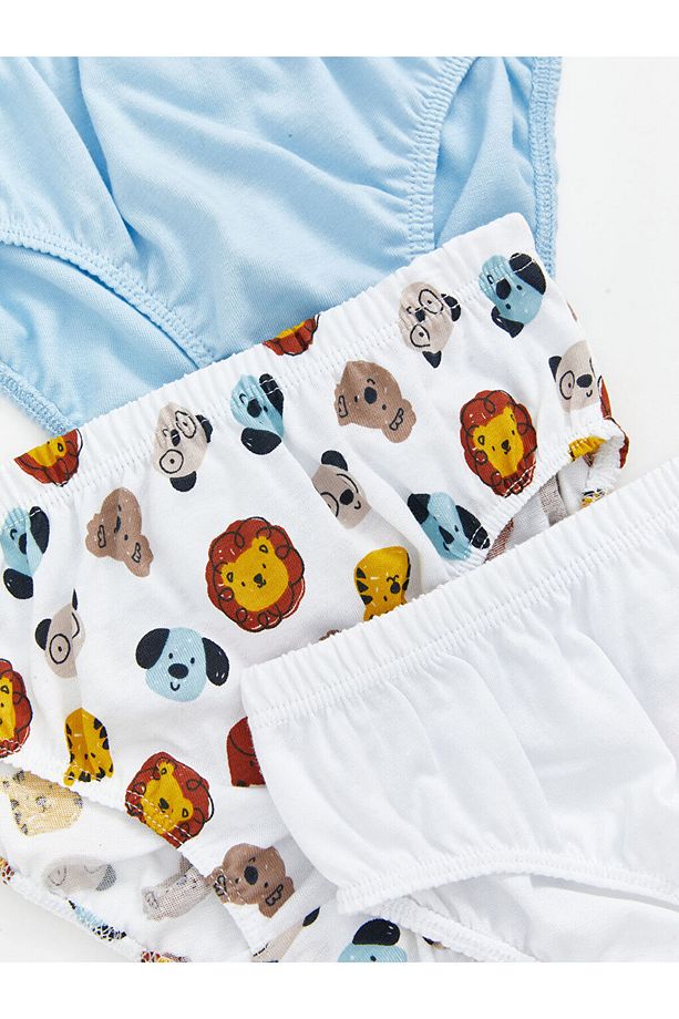 LCW baby Ekru Beli Lastikli Erkek Bebek Külot 3'lü - 2