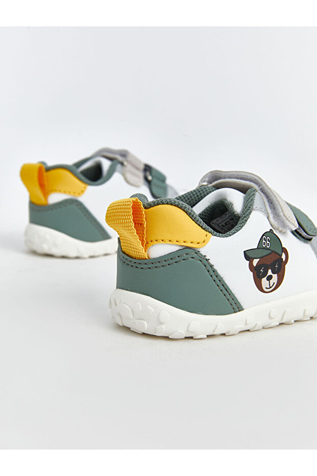 LCW STEPS Baskılı Cırt Cırtlı Erkek Bebek Spor Ayakkabı - 4