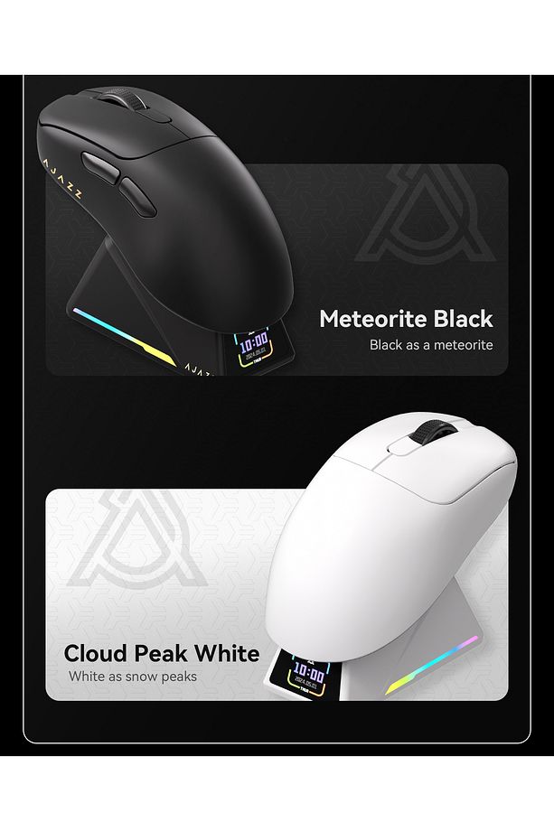 AJAZZ AJ-179 Apex 42000 DPI Manyetik Şarj İstasyonu TFT Ekranlı Mouse PAW 3950 Sensör 8K Dongle - 7