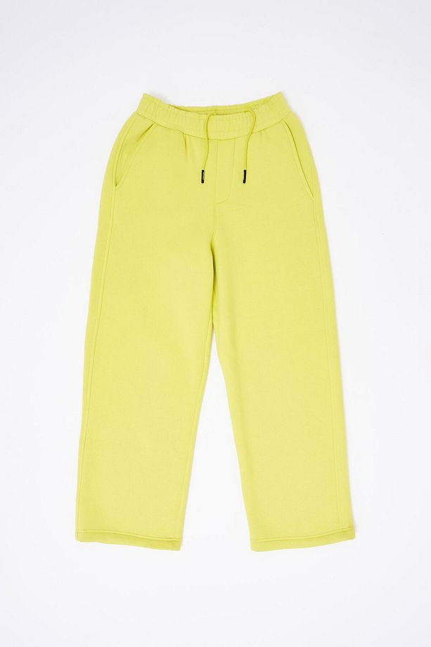 Erkek Baggy Oversize Neon Sarı Eşofman Altı - 8