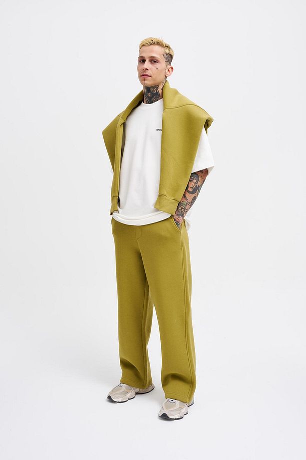 Erkek Baggy Oversize Yeşil Eşofman Altı - 5