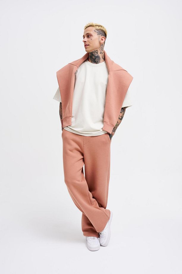 Erkek Baggy Oversize Bakır Eşofman Altı - 6