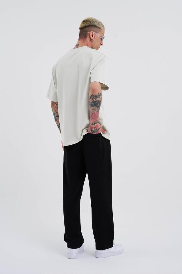 Relaxed Basic Baggy Eşofman Altı Siyah - 7