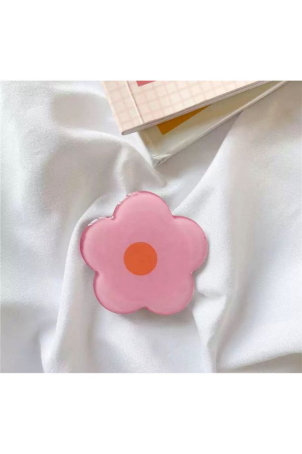 Popsocket Yapışkanlı Çiçek Telefon Tutacağı Çiçek Şekilli Akrilik Epoksi Yüzey Parmak Tutucu - 1