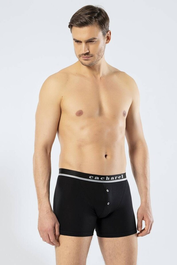 Erkek Düğmeli Boxer 1313/Siyah - 3