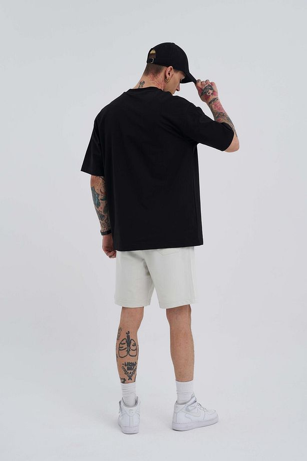 Erkek Basic Relaxed Gri Şort - 7