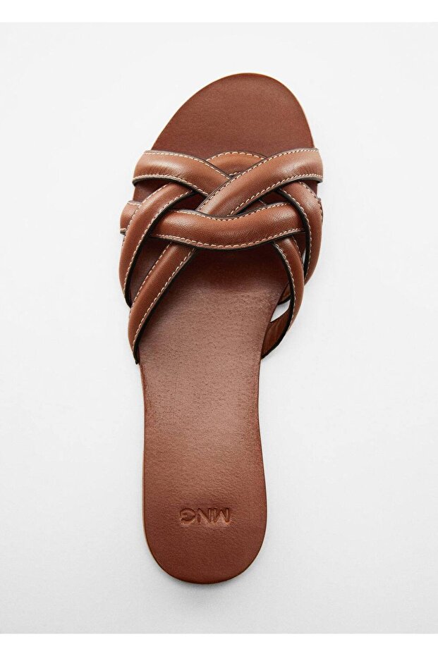 Deri bantlı sandalet - 5