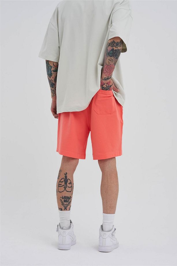 Erkek Basic Oversize Pembe Şort - 5