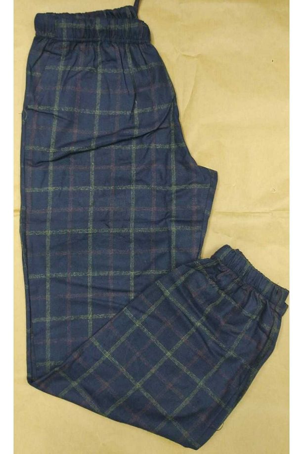 POPLİN FLANEL DOKUMA   PAÇA  LASTİKLİ TEK ALT PANTOLON PİJAMA  0808 - 1