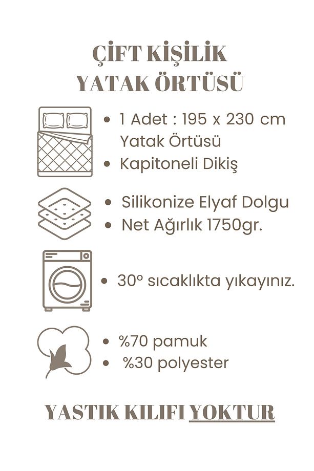 Çift Kişilik Kapitoneli Desenli Çok Amaçlı Yatak Örtüsü Ve Koltuk/kanepe Örtüsü 195 X 230 Cm - 2