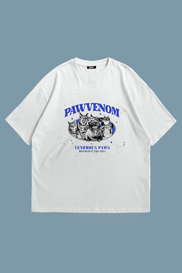 Paws Paw Venom Printed Unisex Oversize T-Shirt