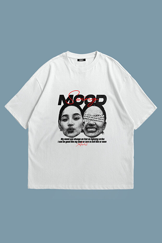 Mood Printed Unisex Oversize T-Shirt