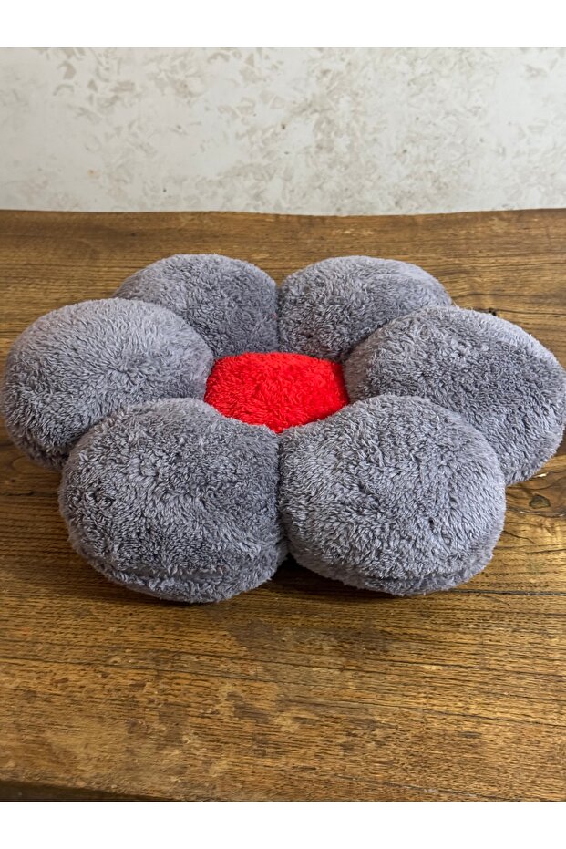 Gray Daisy Pillow