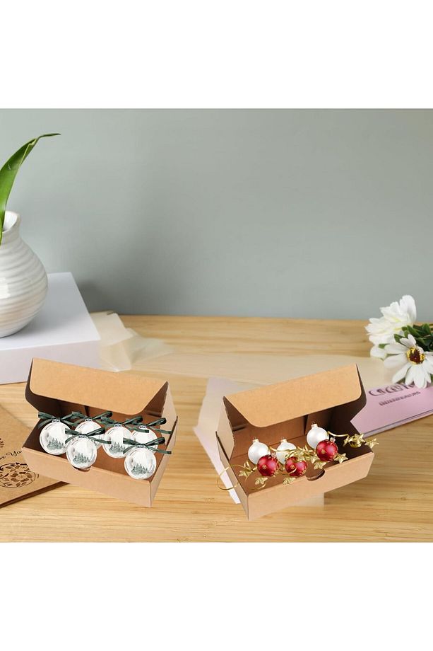 Kilitli E-Ticaret Hediye Kutusu, Kraft Karton Kargo Paketleme Kutusu, 25 Adet, 17x12x5 Cm - 6
