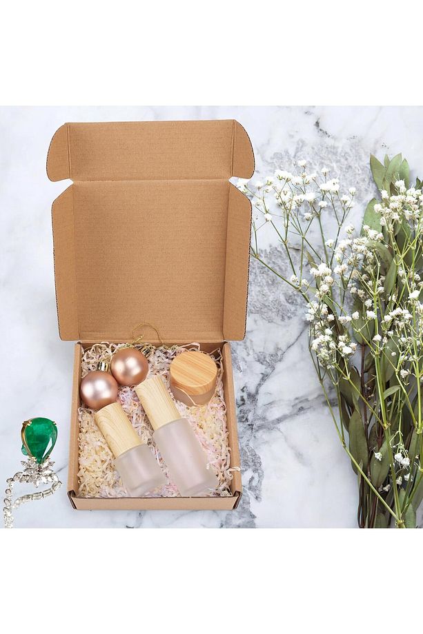 Kilitli E-Ticaret Hediye Kutusu, Kraft Karton Kargo Paketleme Kutusu, 25 Adet, 10x10x3 cm - 3