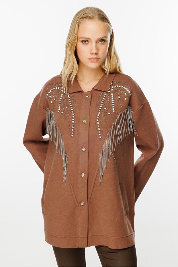 Triko Hırka Kahve - 6