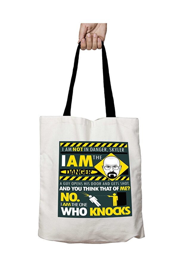 Black Handle Breaking Bad I Am Not in Danger Washable School Shoulder Bag