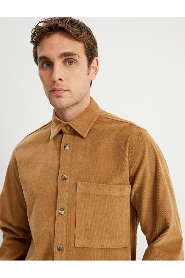 Long Sleeve Shirt Corduroy Cotton