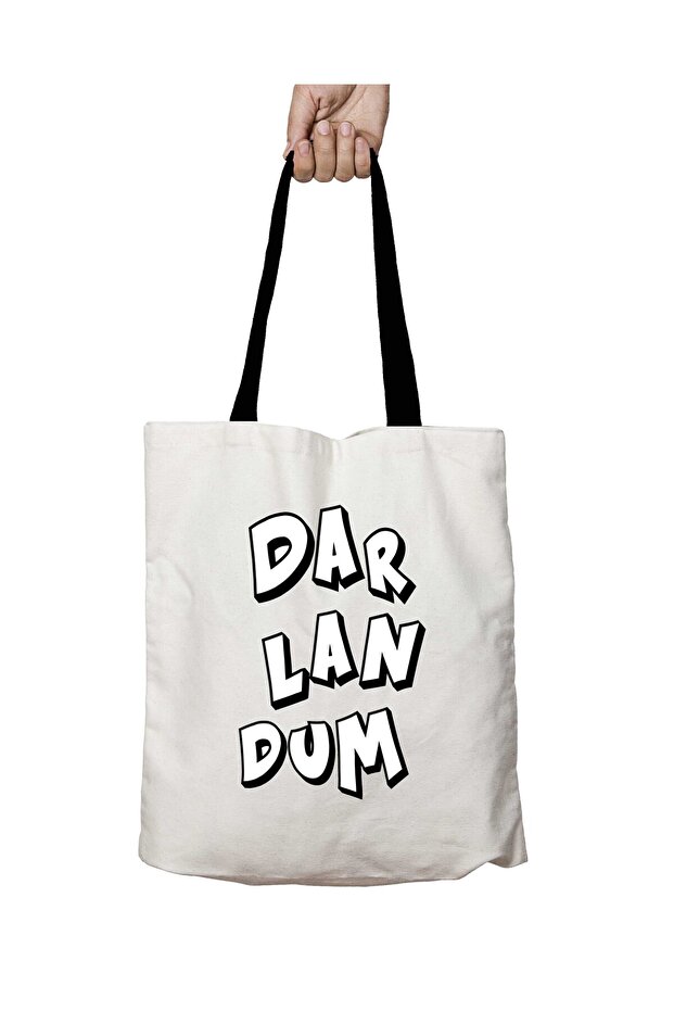 Black Sea Narrow Lan Dum Washable School Shoulder Bag with Black Handles