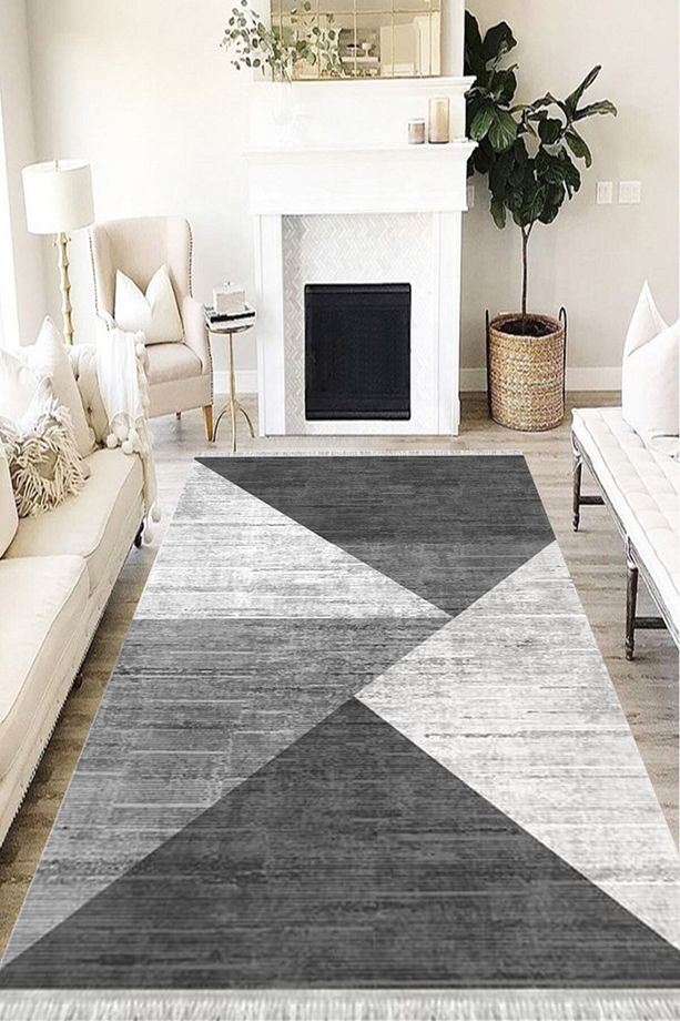 Patchwork Eko Punto Kaymaz Tabanlı Yıkanabilir Antibakteriyel Dijital Baskı Patchwork Halı Yolluk - 1