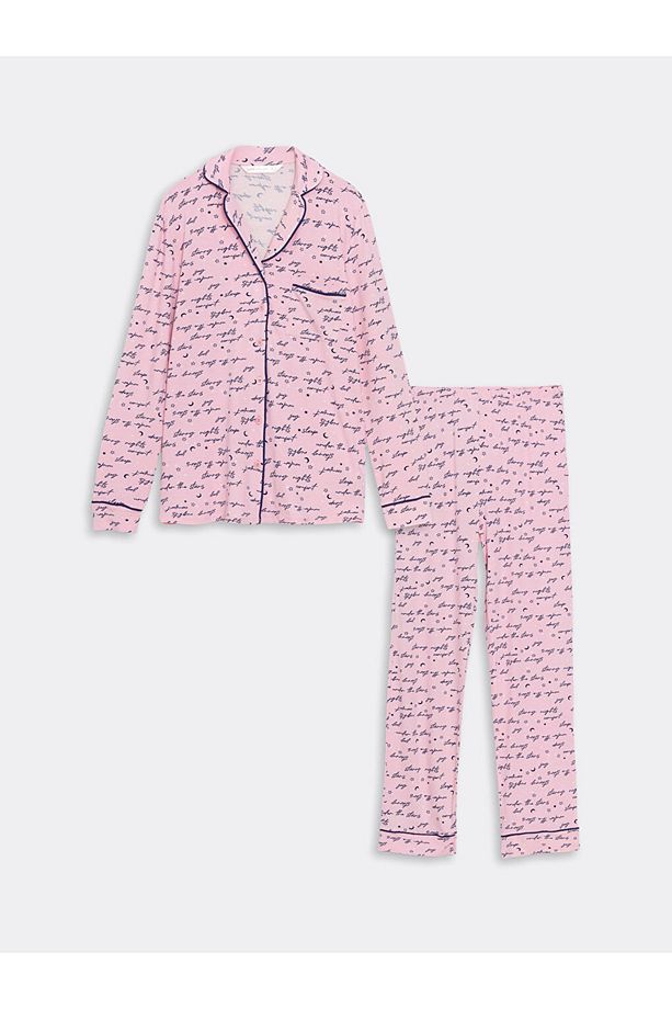 Lcw Gömlek Yaka Desenli Kadın Pijama Takımı - 1